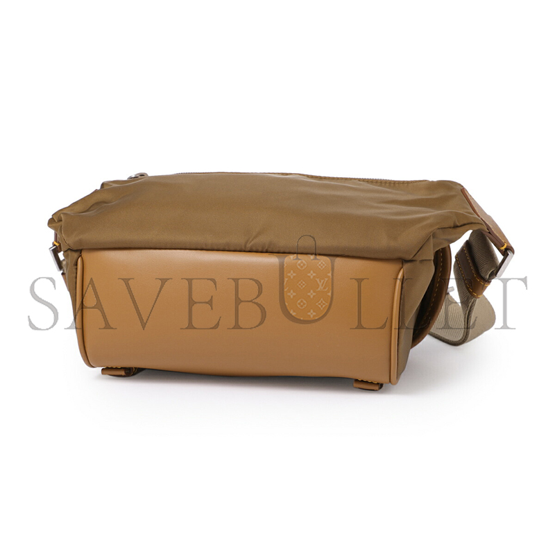 Pra*a re-nylon×leather shoulder bag 2vh171 (20*12.5*10cm)